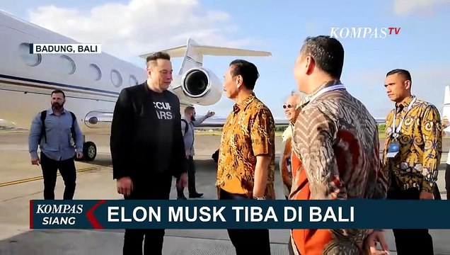 Ketika Luhut Sambut Kedatangan Elon Musk di Bandara Ngurah Rai Bali