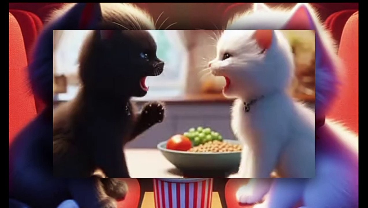 The fight of two cats for life  __ cats story __ short story #aicat  #catstory