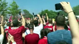 Liverpool fans in full voice for Klopp's final Anfield arrival