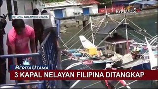 3 Kapal Nelayan Filipina Ditangkap di Laut Sulawesi, 13 ABK Digiring ke Dermaga Tahuna
