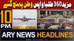 ARY News 10 PM Headlines 19th May 2024 | Plane carrying Pakistani students