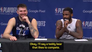 Irving dubs Doncic 'a teddy bear that likes to compete'