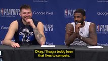 Irving dubs Doncic 'a teddy bear that likes to compete'