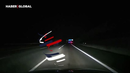 Portekiz'de meteor şüphesi: Araç içinden görüntülendi