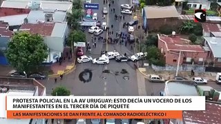 Protesta policial en la av Uruguay: esto decía un vocero de los manifestantes en el tercer día de piquete