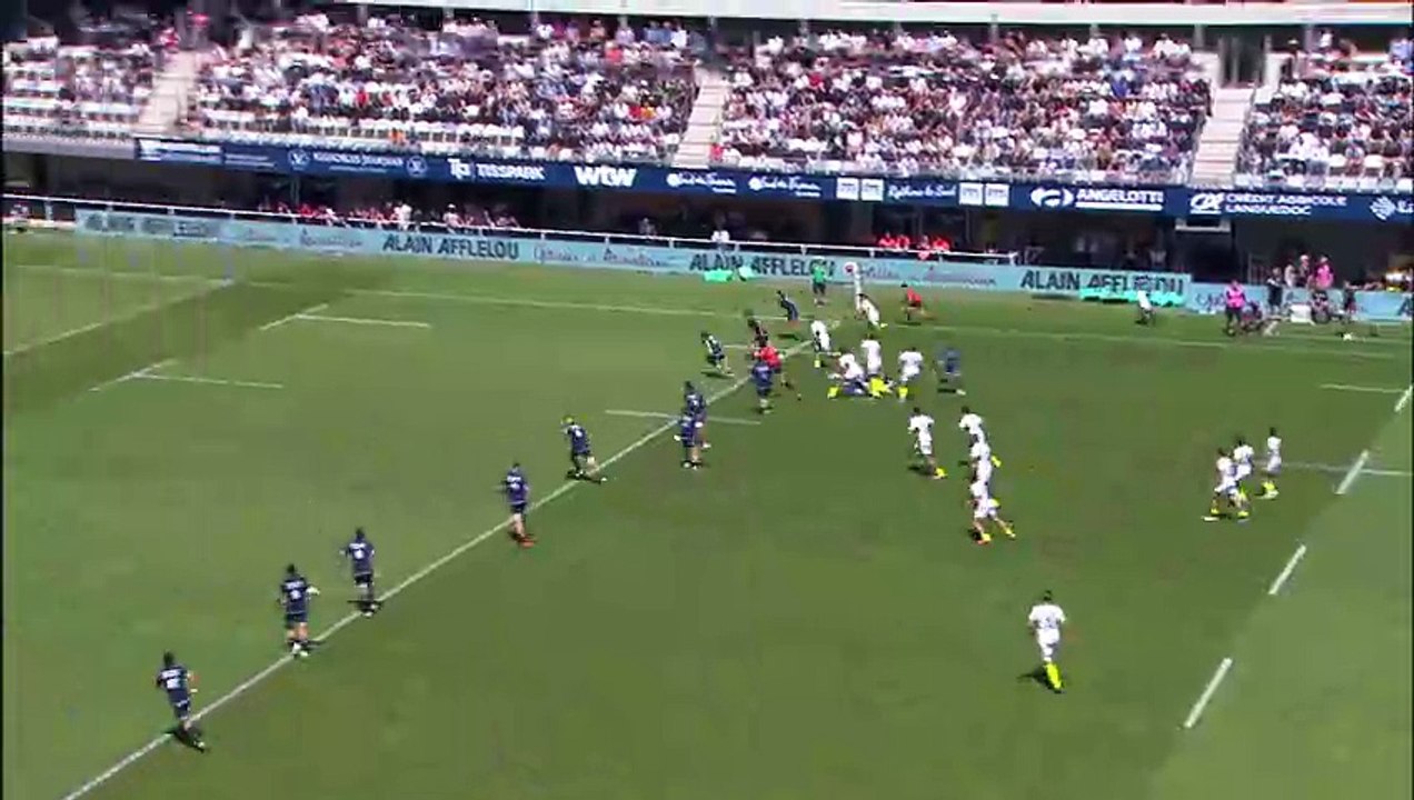 TOP 14 - Essai de Mathis CASTRO FERREIRA (ST) - Montpellier Hérault Rugby - Stade Toulousain