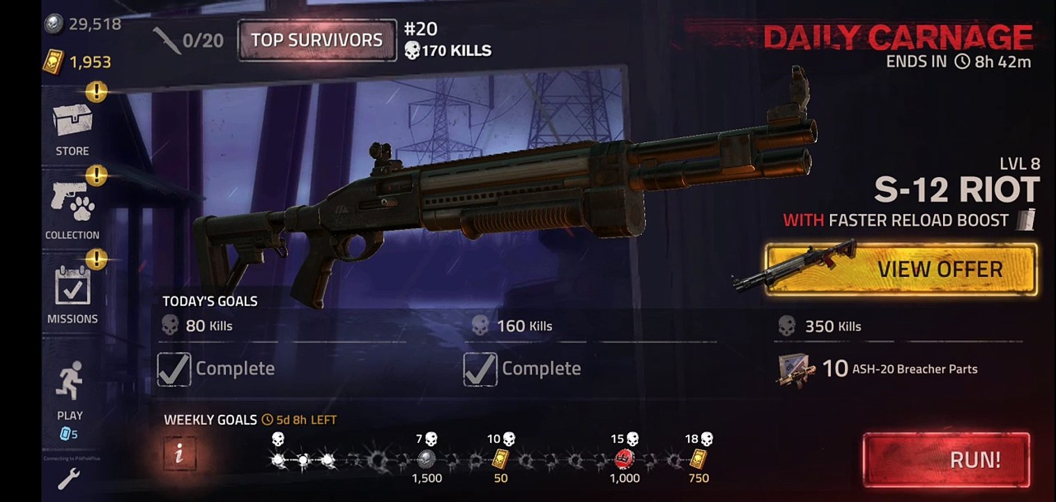Into the Dead 2-try to achieve targget