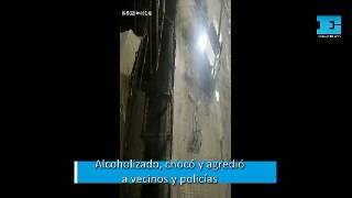 Alcoholizado, chocó y agredió a vecinos y policías en La Plata