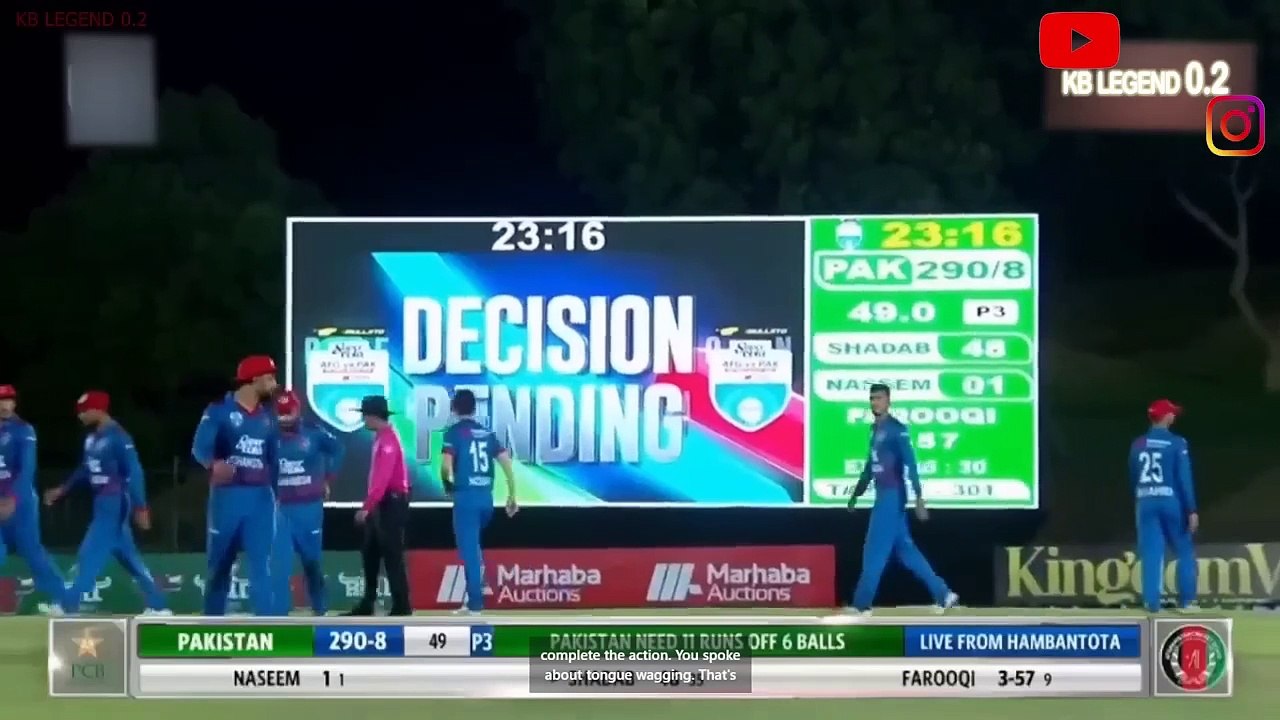 pk vs Afg List over Naseem shah
