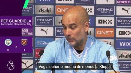 Guardiola, roto en sala de prensa al hablar de Klopp