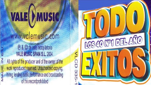 LOS 40 N°1 DEL AÑO • TODO EXITOS · VALE MUSIC SPAIN S.L. 2004. CD.01