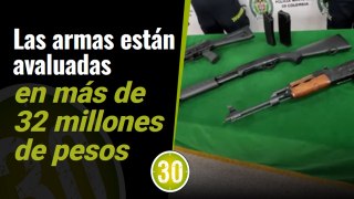 Recuperan en Bogotá 4 armas largas robadas en club de tiro de Fusagasugá