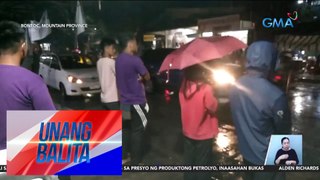 Ilang pasahero, nahirapan sumakay dahil sa tatlong oras na pag-ulan | Unang Balita