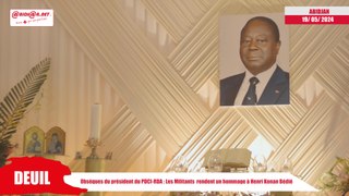 Obsèques du président du PDCI-RDA - Les Militants  rendent un hommage à Henri Konan Bédié