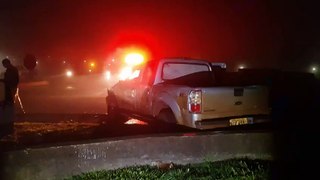 Táxi de Cascavel se envolve em acidente com vítimas na BR-277, em Santa Tereza do Oeste