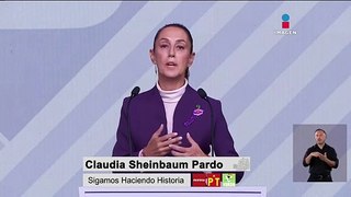 Presentación de Claudia Sheinbaum en el tercer debate presidencial