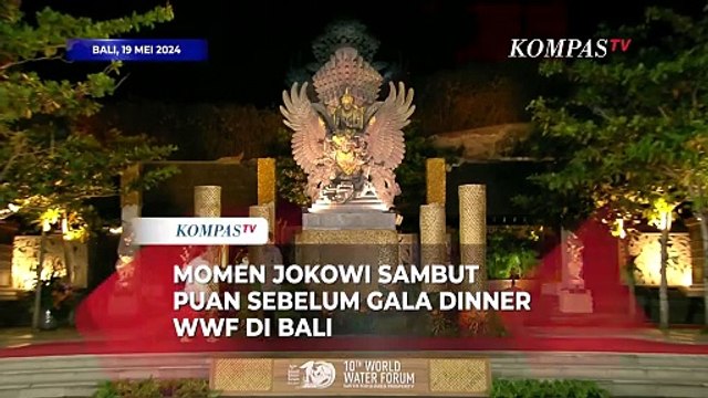 Momen Jokowi Sambut Puan Jelang Gala Dinner World Water Forum di Bali