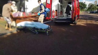 Trabalhador cai da escada e bate a cabeça na Rua Marechal Deodoro