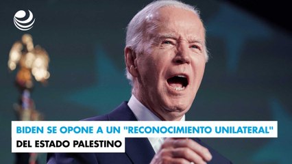 Biden se opone a un "reconocimiento unilateral" del Estado palestino