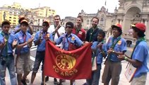 Jambo 78 Christian visita con los scouts distintos puntos de la ciudad de Lima