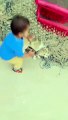 Little baby and cat playing❤#trending#shorts#viral#foryou #NamalAli