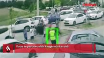 Kurye ve pastane sahibi kavgasında kan aktı