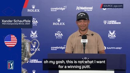 Télécharger la video: 'I looked up to the sky in relief' - Schauffele on first major win