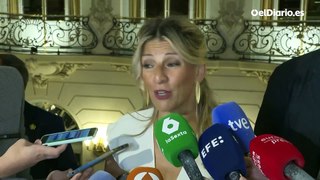 Yolanda Díaz critica el encuentro de los empresarios españoles con Milei: “No es casual”
