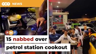 15 arrested for cooking at Genting petrol station