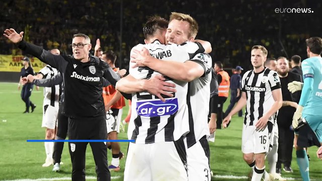 Φιέστα για την κατάκτηση του πρωταθλήματος Ελλάδας από τον ΠΑΟΚ