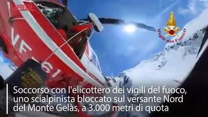 Cuneo, soccorso in elicottero uno scialpinista bloccato a 3 mila metri di quota