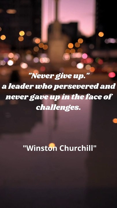 Never give up