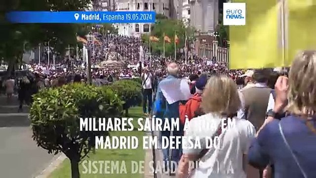 Milhares saíram à rua em Madrid em defesa do sistema de saúde pública