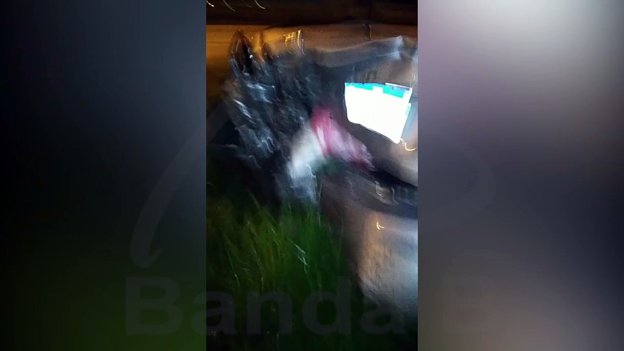 Motorista foge de local após acidente destruir...