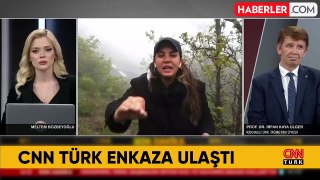 Reisi'nin can verdiği helikopterin yanına giden Fulya Öztürk, enkazın başındaki ekiplere yardım teklif etti