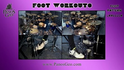 Drum Exercise | Foot Workouts (Part 290 - LRRLLLLR) | Panos Geo