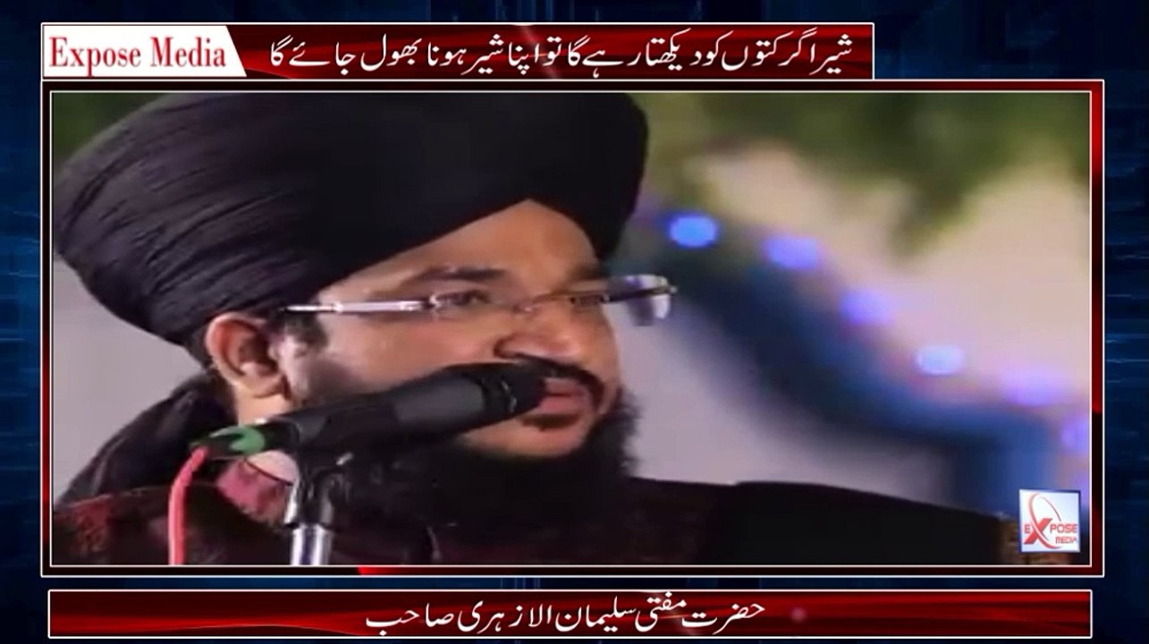 شیر اگر کتوں کو دیکھتا رہے گا تو اپنا شیر ہونا بھول جائے گا. حضرت مفتی سلیمان الازہری صاحب