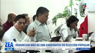 Alrededor de 515 candidatos han presentado la renuncia a su cargo en Chiapas