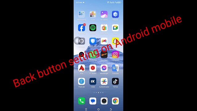 Back button setting on Android mobile
