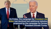 Biden's Campaign Shuts Down Trump's Challenge For Additional Debates: 