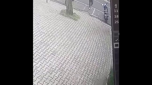 Imagens de câmeras de segurança flagram furto de bicicleta em clínica de Umuarama