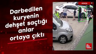 Adana'da darbedilen kuryenin dehşet saçtığı anlar ortaya çıktı