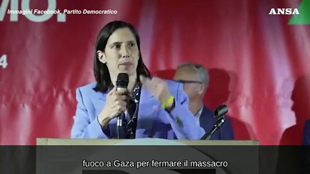 Schlein: Riconoscere i diritti di Israele cosi' come uno Stato di Palestina