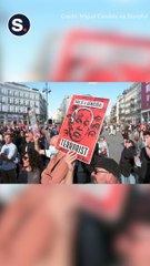 Pro-Palestine Demonstrators Protest Arms Sales to Israel in Madrid