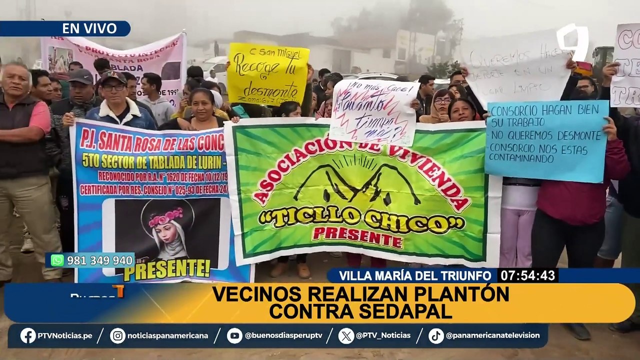 Delincuencia y pestilencia: Vecinos de VMT denuncian gran cantidad de basura por obra de Sedapal