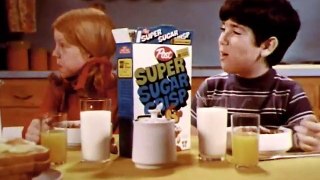 1970s Super Sugar Crisp TV commercial - BLOB and the grizzly bear