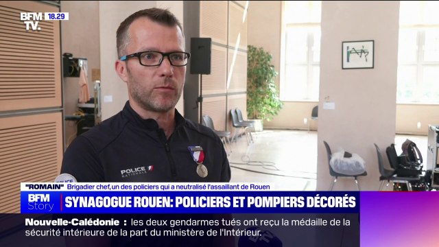 C'est une grande fierté : Le témoignage de l'un des policiers décorés par Gérald Darmanin pour leur intervention lors de l'incendie de la synagogue de Rouen