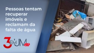 Moradores de Canoas-RS começam limpeza nas casas após enchentes