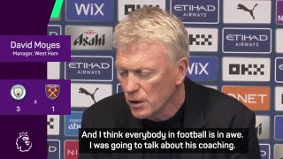 Moyes 'in awe' of Guardiola after Premier League title triumph