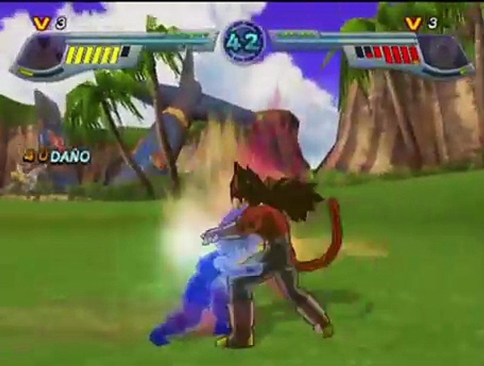 Dragon Ball Z: Infinite World PS2 - Goku GT VS Vegeta GT #dragonballgame #dbgt RJ ANDA